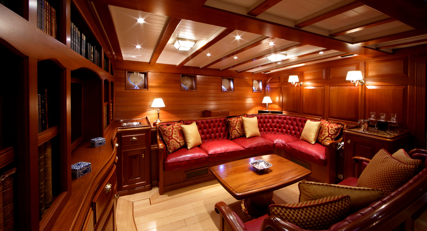 classic sailing yacht interior